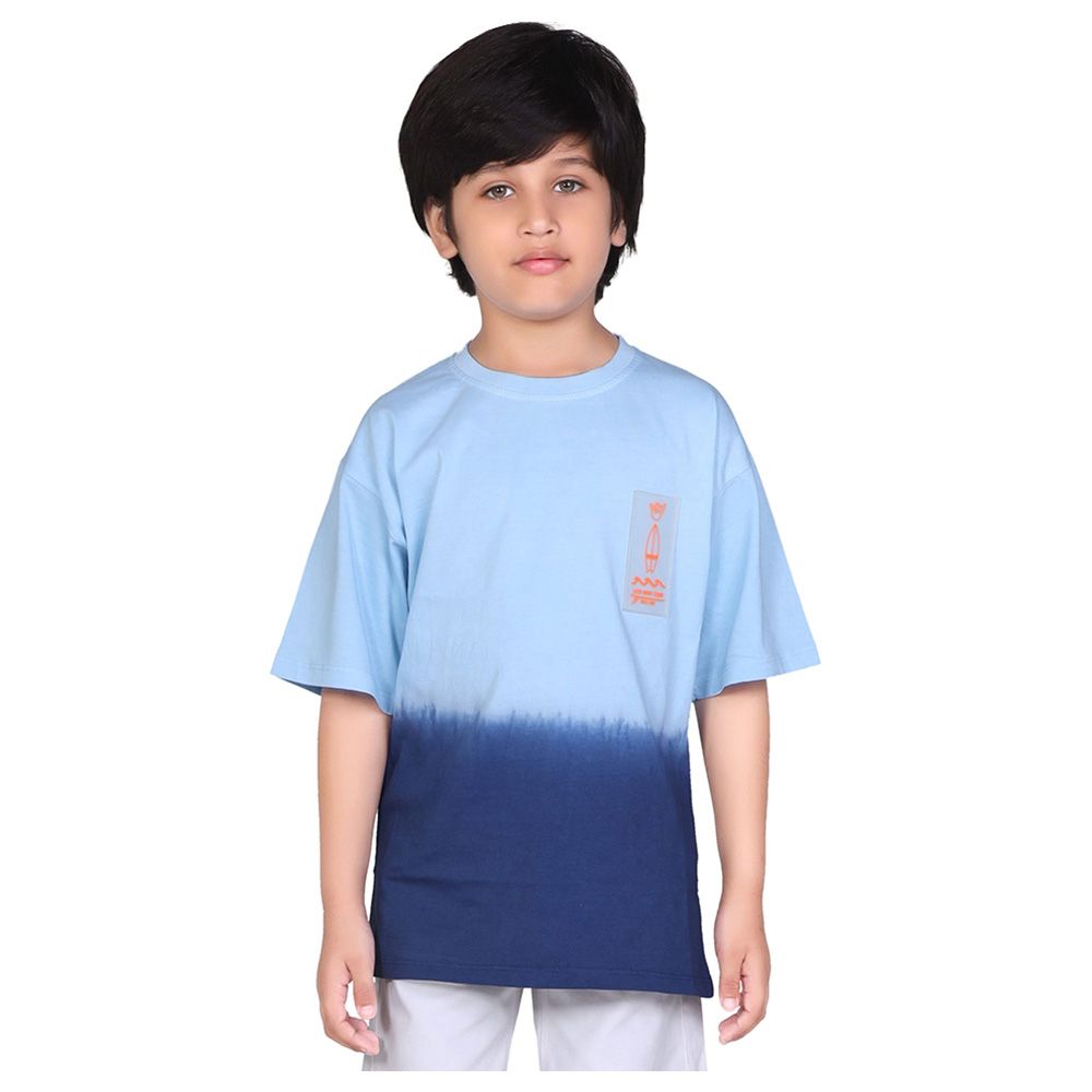 Little Kangaroos - Boy Half Sleeve Drop Shoulder T-Shirt - Blue