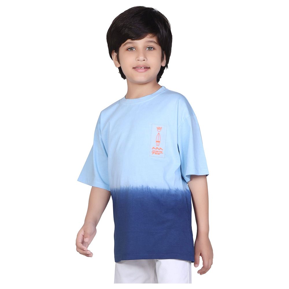 Little Kangaroos - Boy Half Sleeve Drop Shoulder T-Shirt - Blue