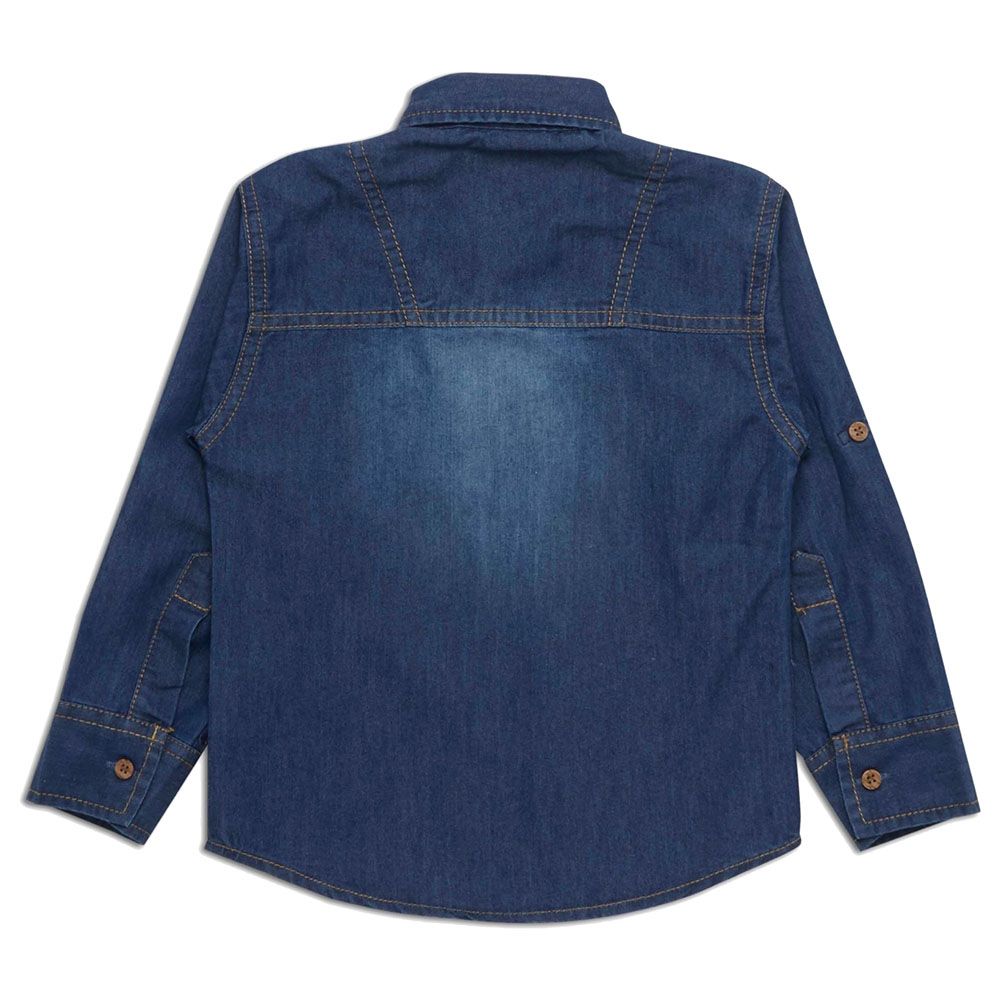 Little Kangaroos - Boy Full Sleeve Shirt - Dark Blue