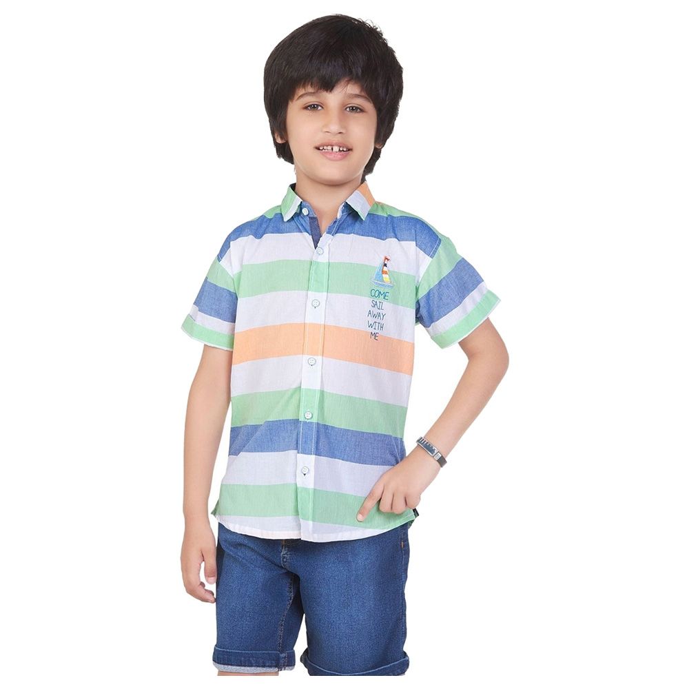 Little Kangaroos - Boy Striped Shirt - Orange