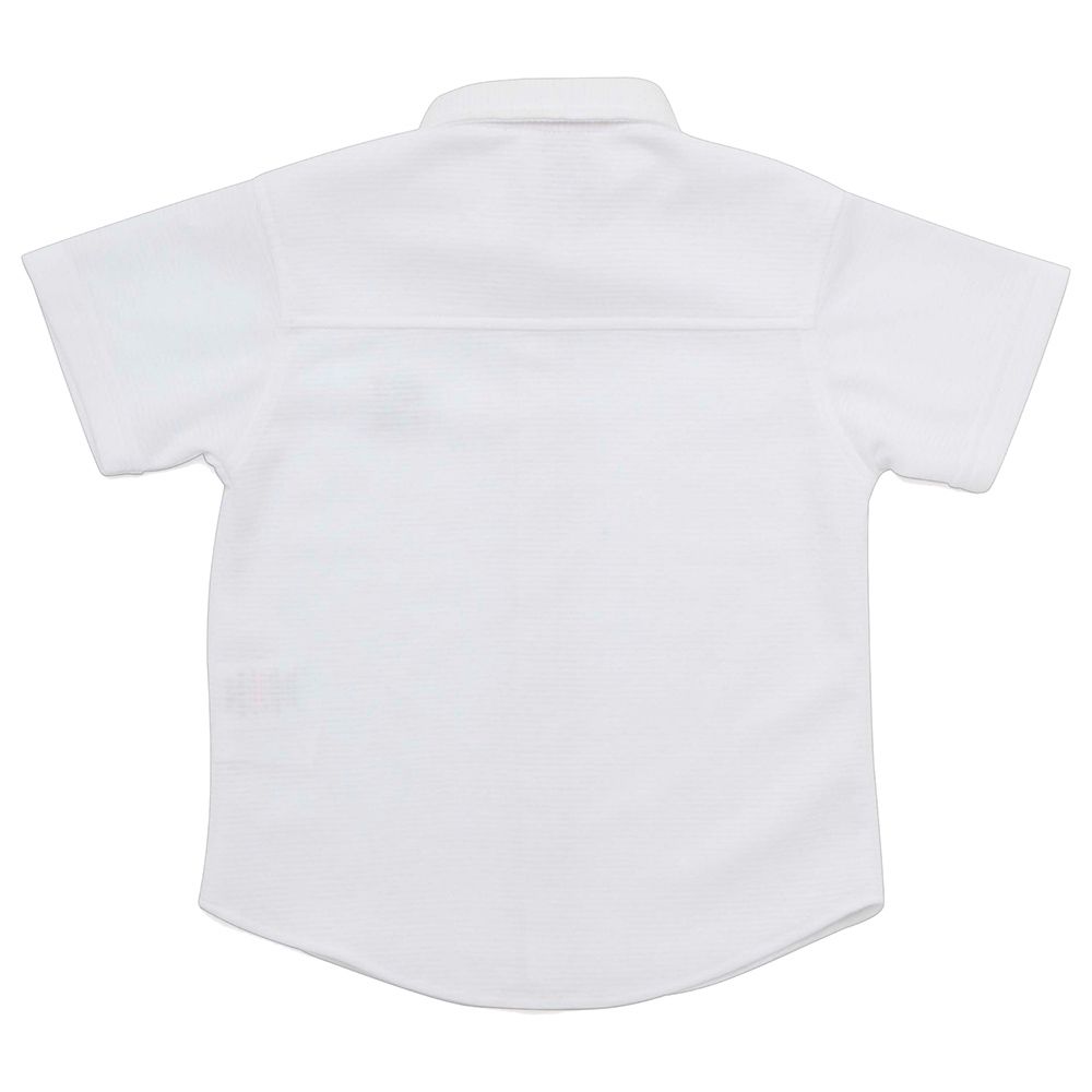 Little Kangaroos - Boy Half Sleeve Shirt - White