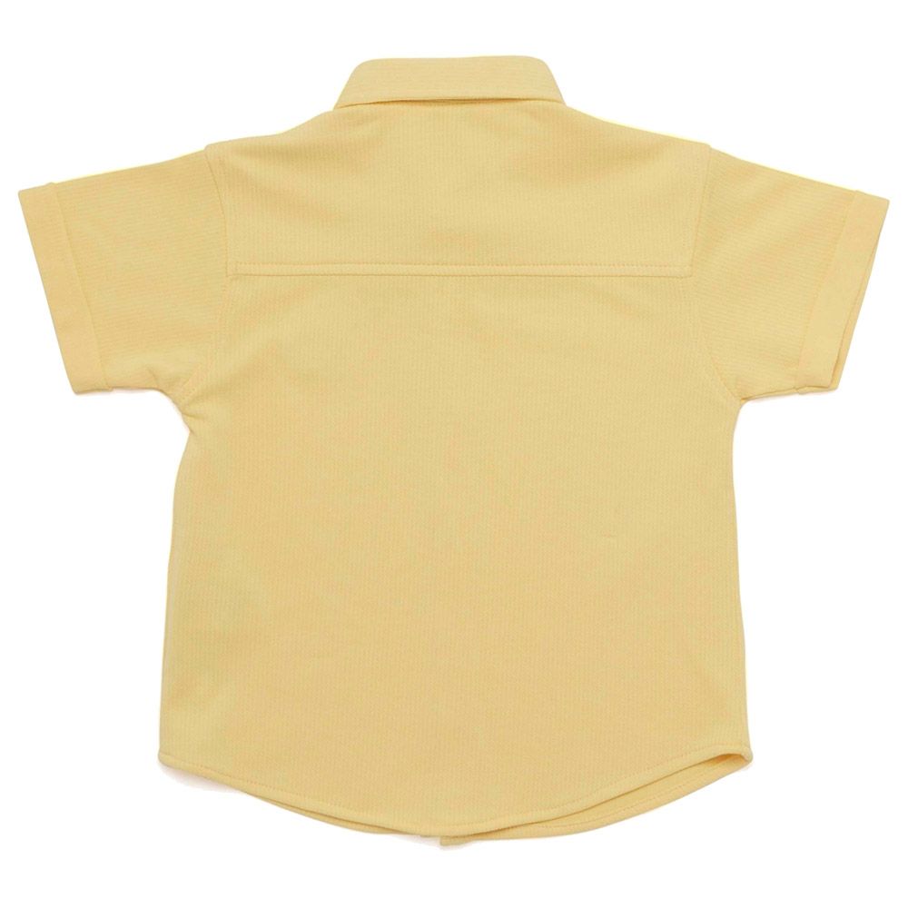 Little Kangaroos - Boy Half Sleeve Shirt - Lemon