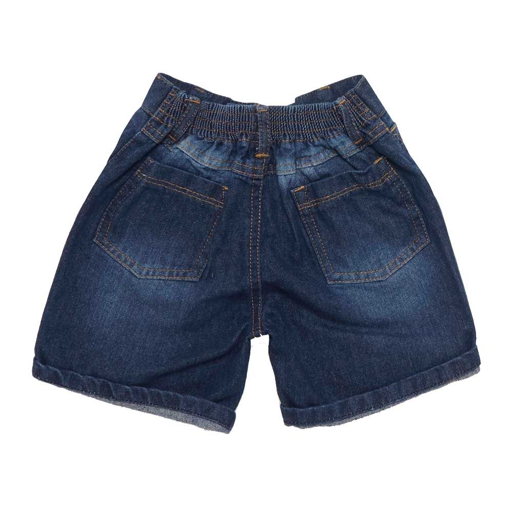 Little Kangaroos - Boy Semi Elasticated Denim Shorts - Dark Blue