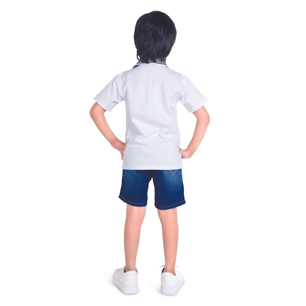 Little Kangaroos - Boy Semi Elasticated Denim Shorts - Dark Blue