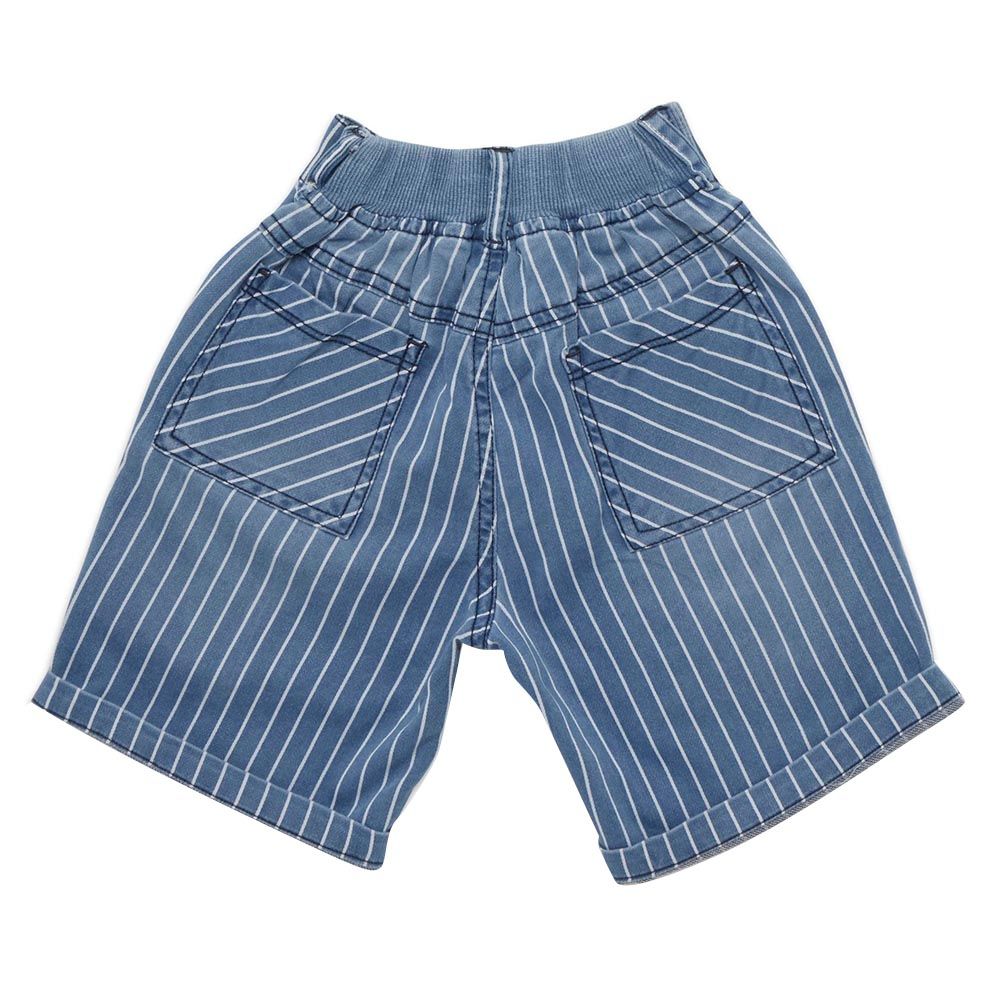 Little Kangaroos - Boy Semi Elastic Denim Shorts - Light Blue