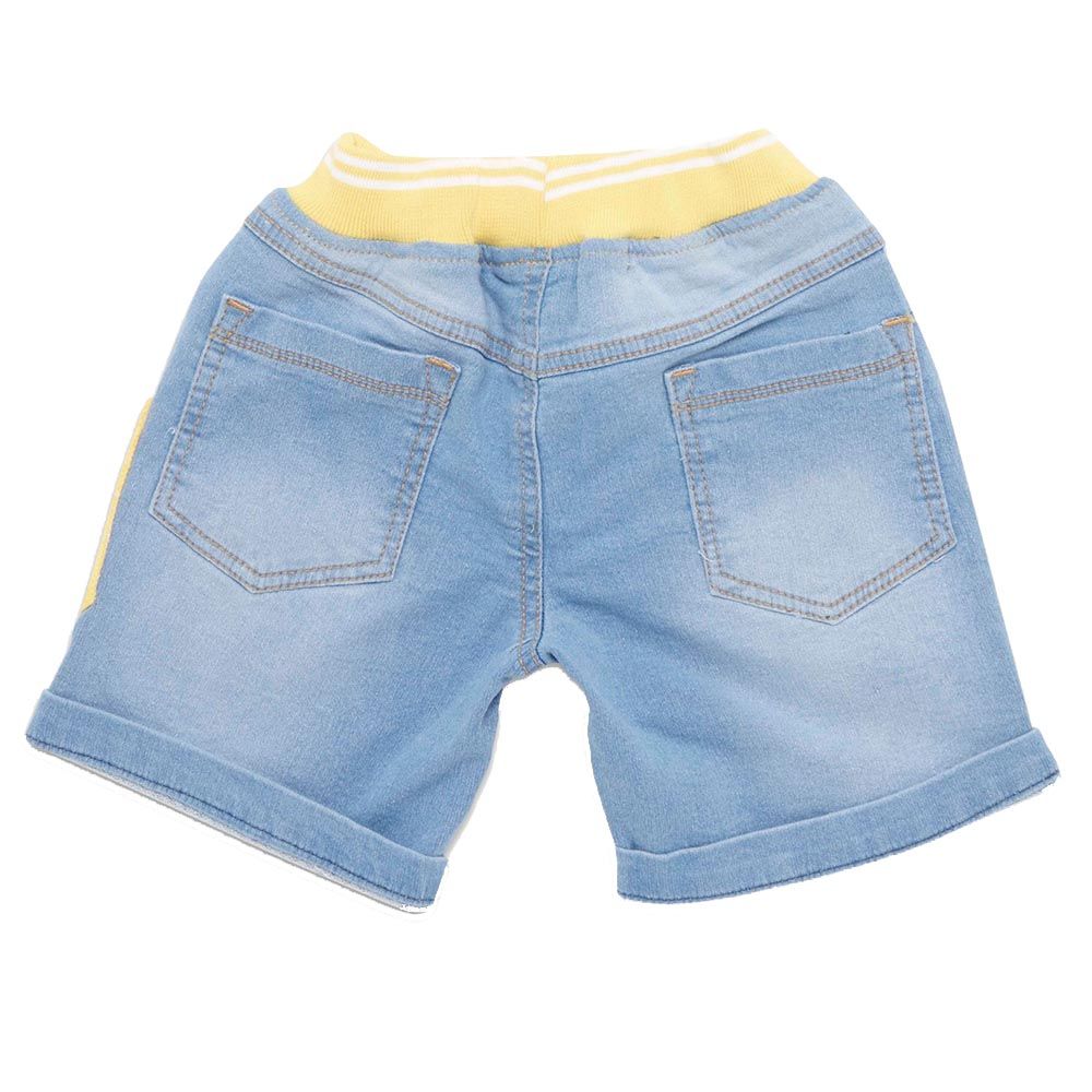 Little Kangaroos - Boy Full Elastic Shorts - Light Blue