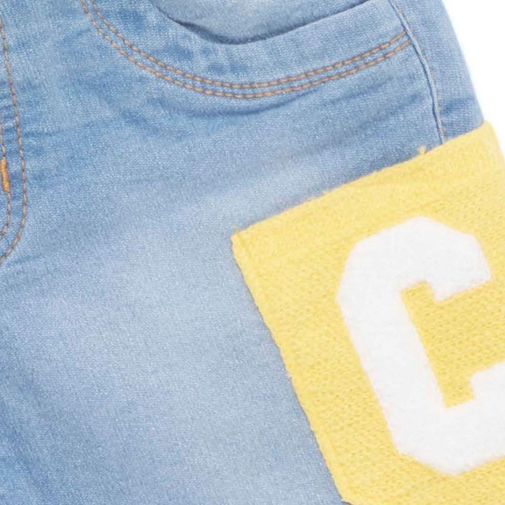 Little Kangaroos - Boy Full Elastic Shorts - Light Blue