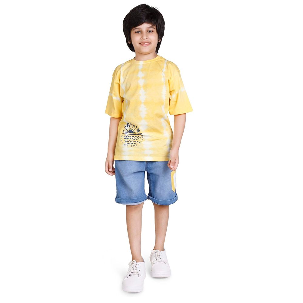 Little Kangaroos - Boy Full Elastic Shorts - Light Blue