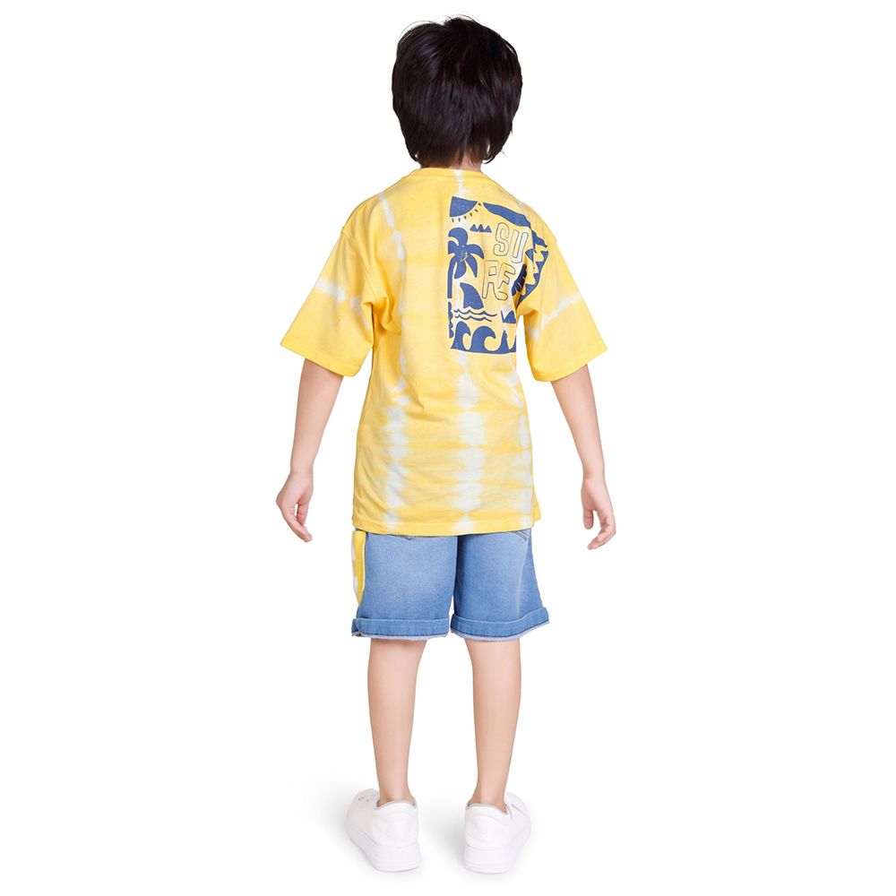 Little Kangaroos - Boy Full Elastic Shorts - Light Blue