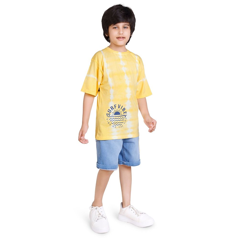 Little Kangaroos - Boy Full Elastic Shorts - Light Blue