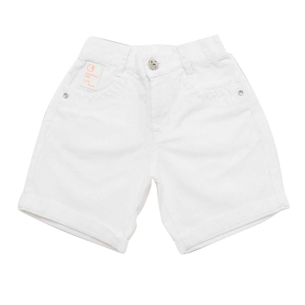 Little Kangaroos - Boy Denim Shorts - White