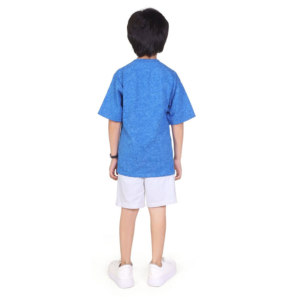 Little Kangaroos - Boy Denim Shorts - White