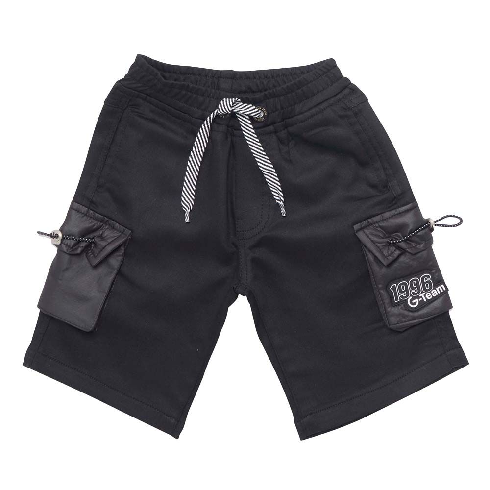 Little Kangaroos - Boy Full Elastic Shorts - Black