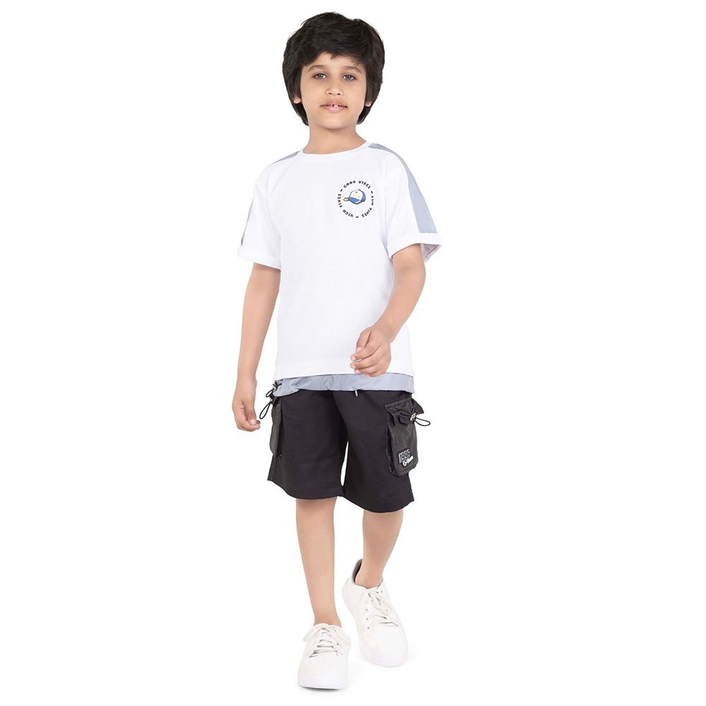 Little Kangaroos - Boy Full Elastic Shorts - Black