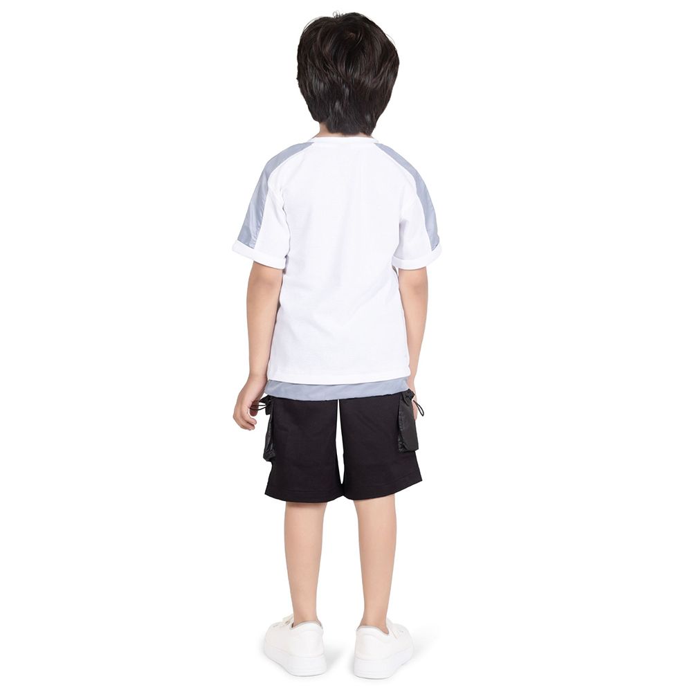 Little Kangaroos - Boy Full Elastic Shorts - Black