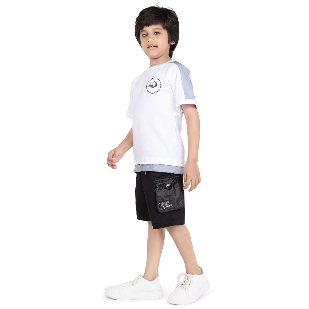 Little Kangaroos - Boy Full Elastic Shorts - Black