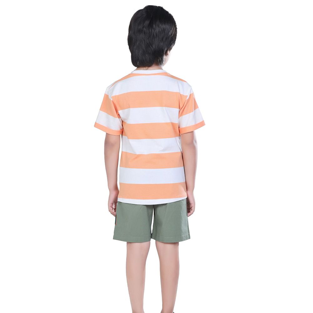 Little Kangaroos - Boy Semi Elasticated Woven Bermuda Shorts - Olive