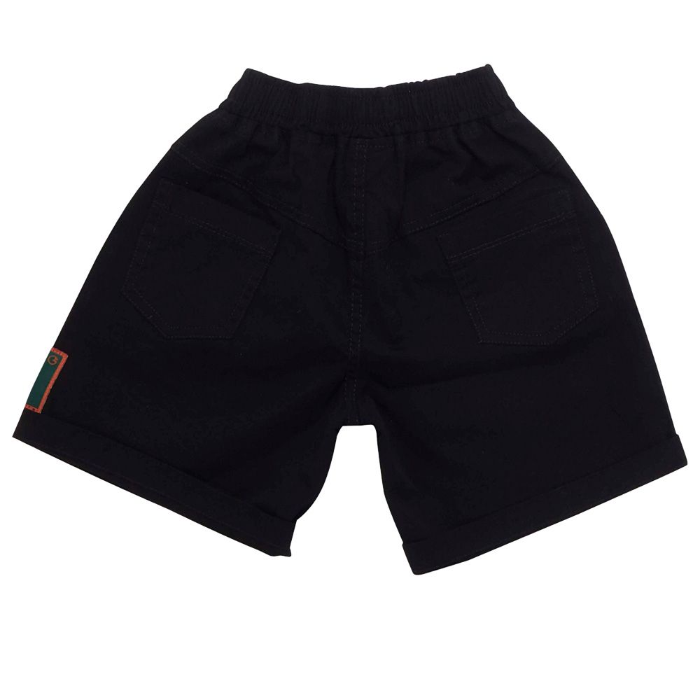 Little Kangaroos - Boy Semi Elasticated Woven Bermuda Shorts - Black