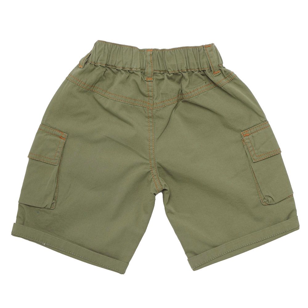 Little Kangaroos - Boy Elasticated Woven Bermuda Shorts - Olive