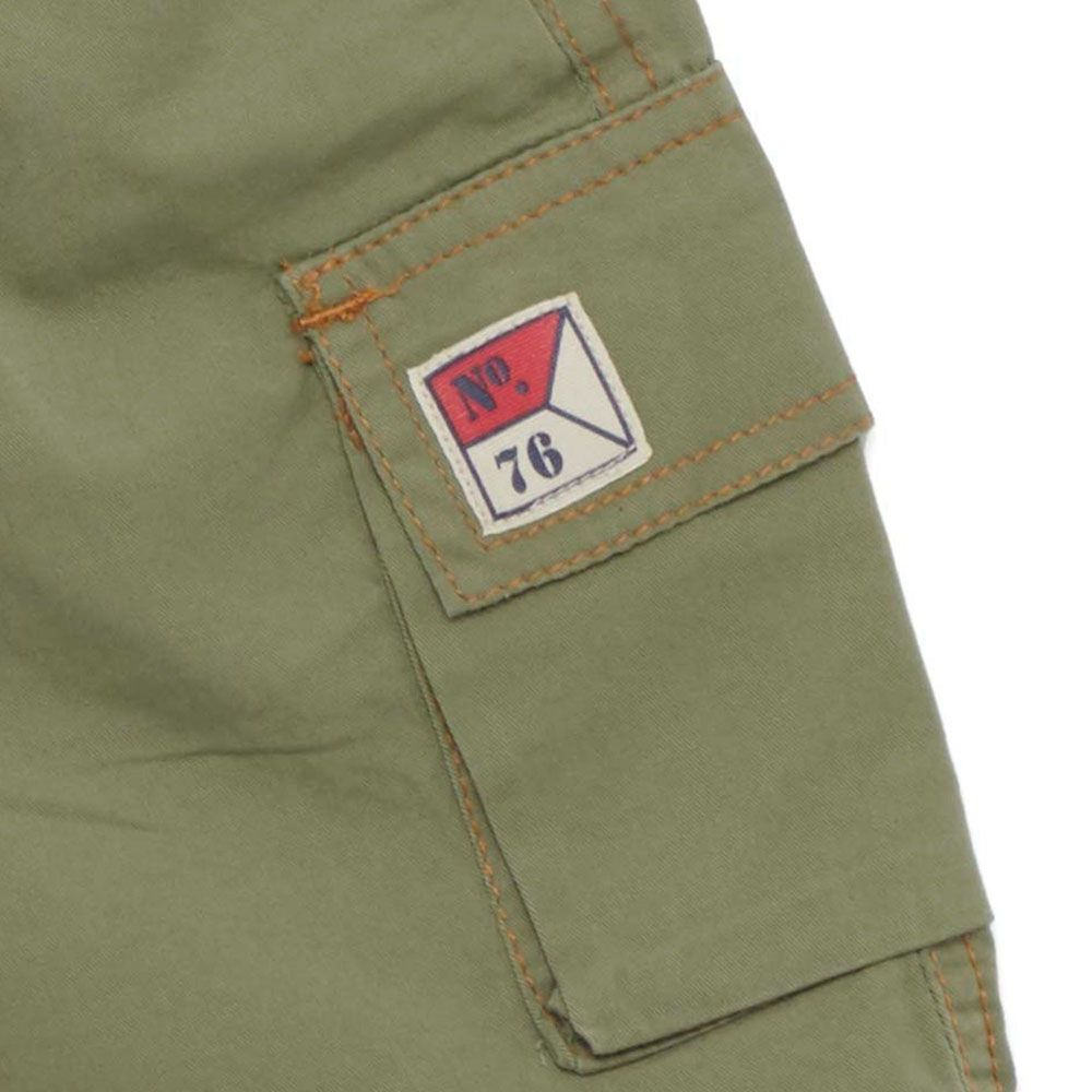 Little Kangaroos - Boy Elasticated Woven Bermuda Shorts - Olive