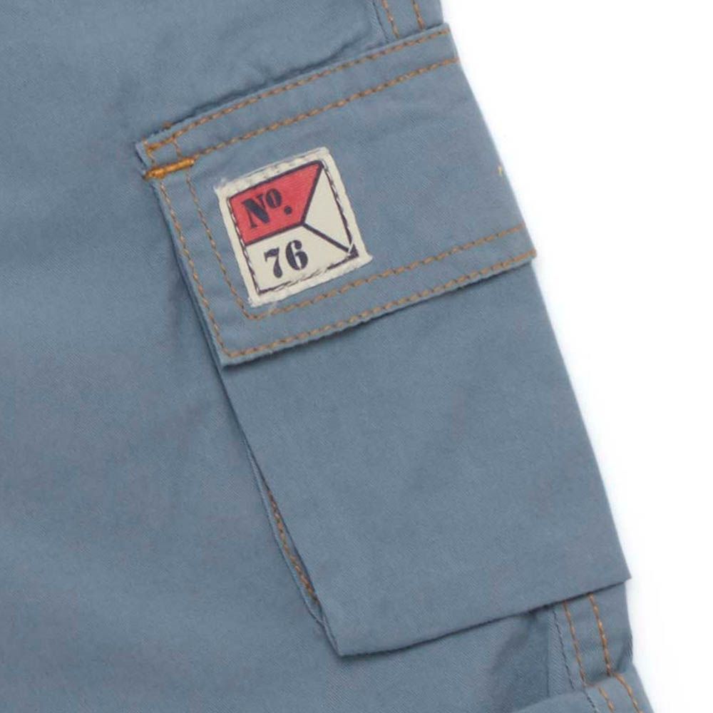 Little Kangaroos - Boy Elasticated Woven Shorts - Denim Blue