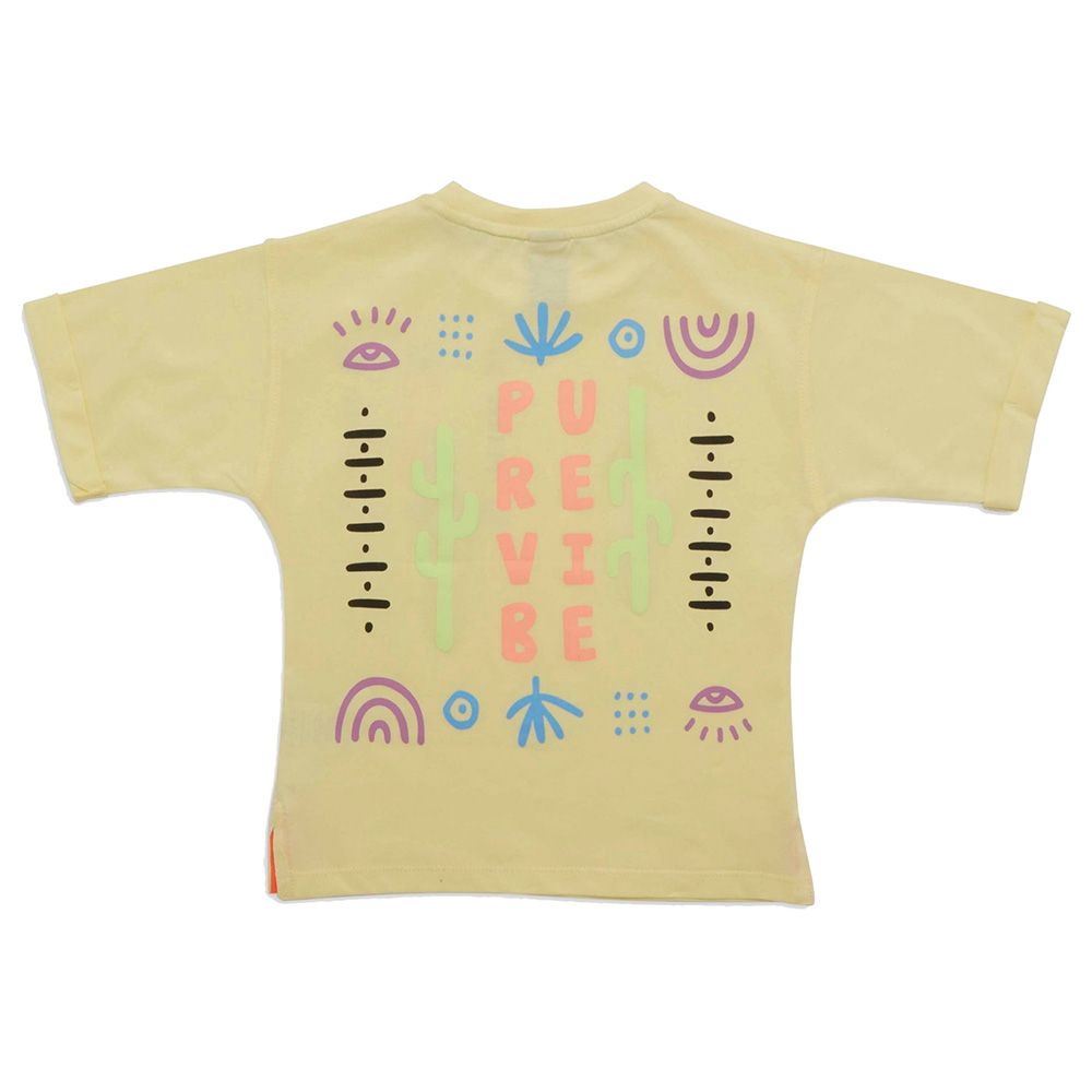 Little Kangaroos - Boy Round Neck Pure Vibe T-Shirt - Yellow