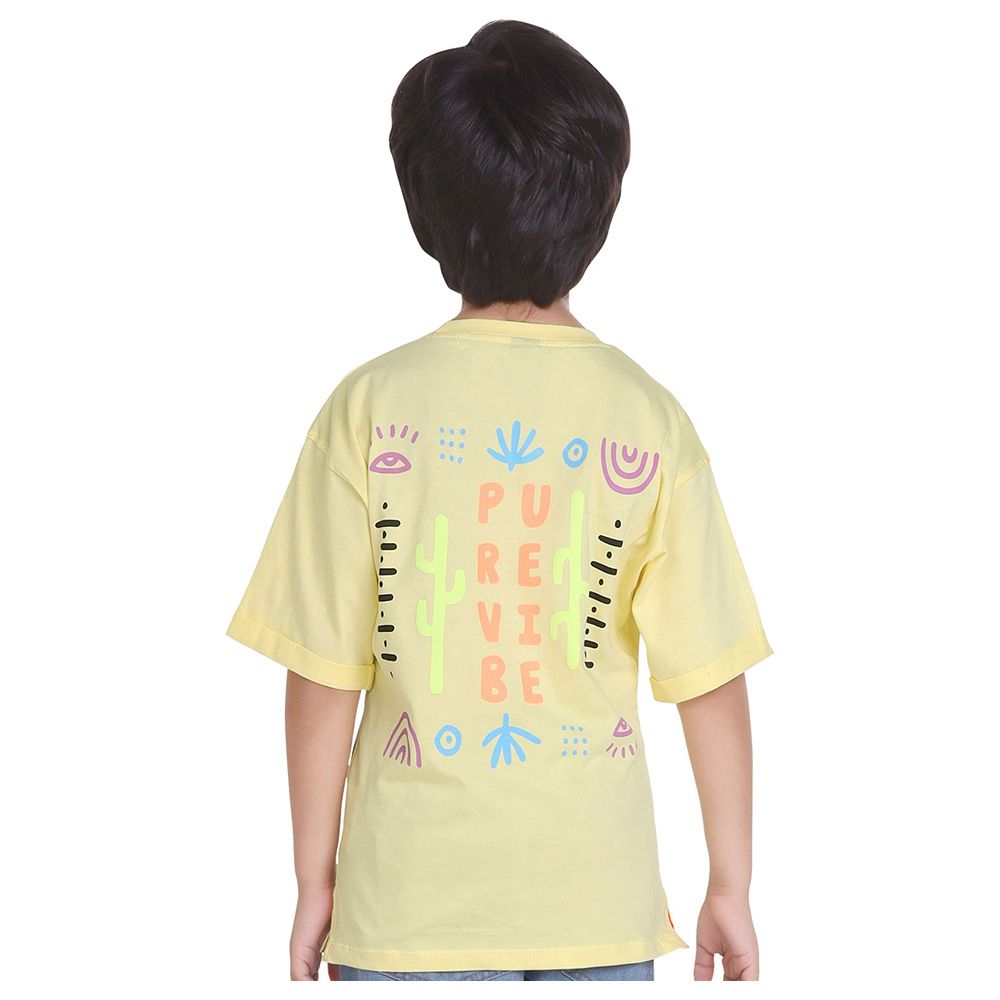 Little Kangaroos - Boy Round Neck Pure Vibe T-Shirt - Yellow