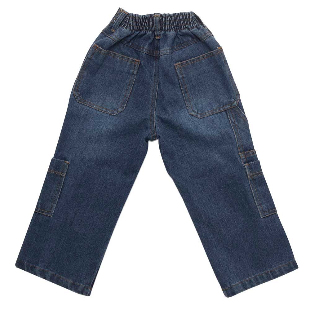 Little Kangaroos - Boy Semi Elasticated Denim Jeans - Dark Blue