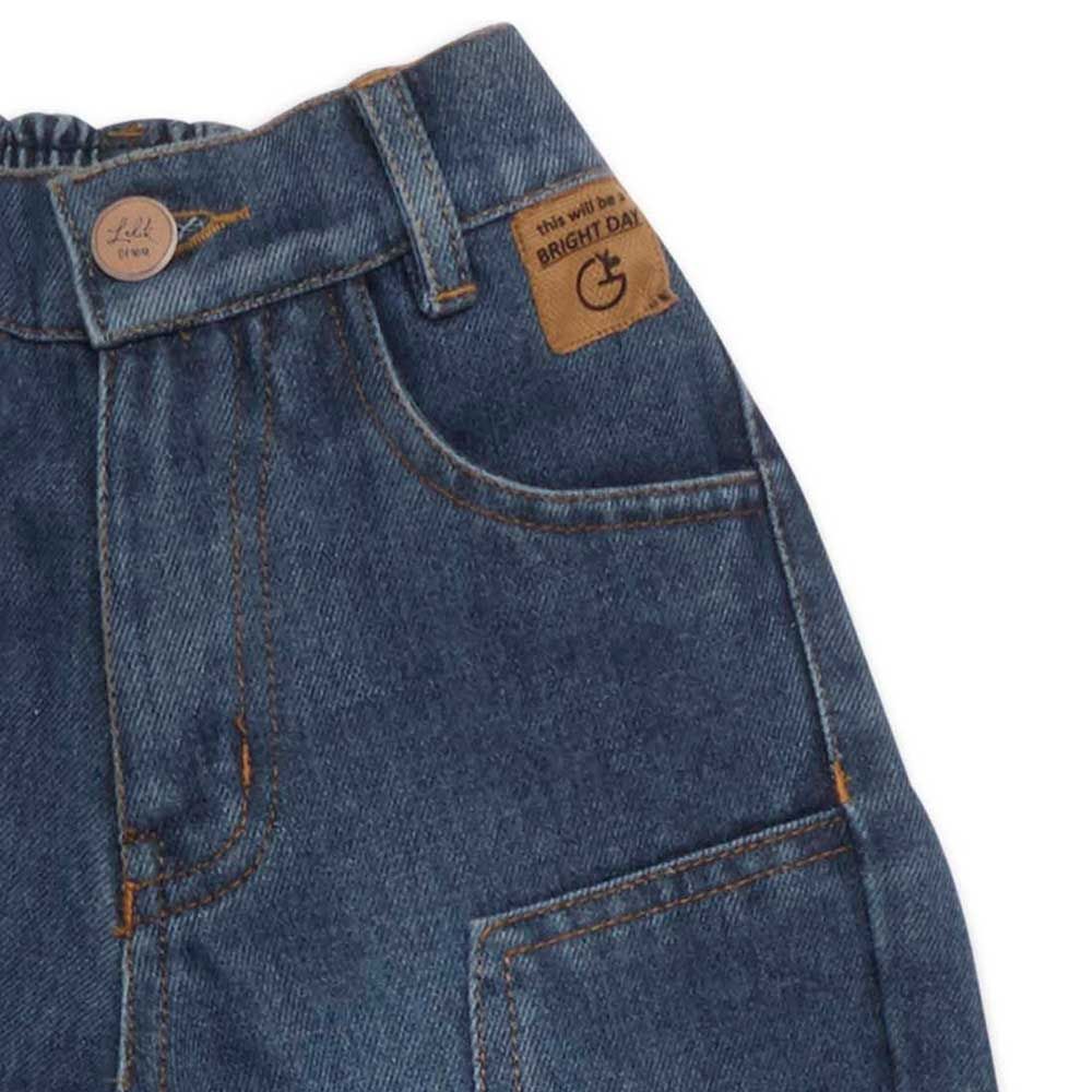 Little Kangaroos - Boy Semi Elasticated Denim Jeans - Dark Blue