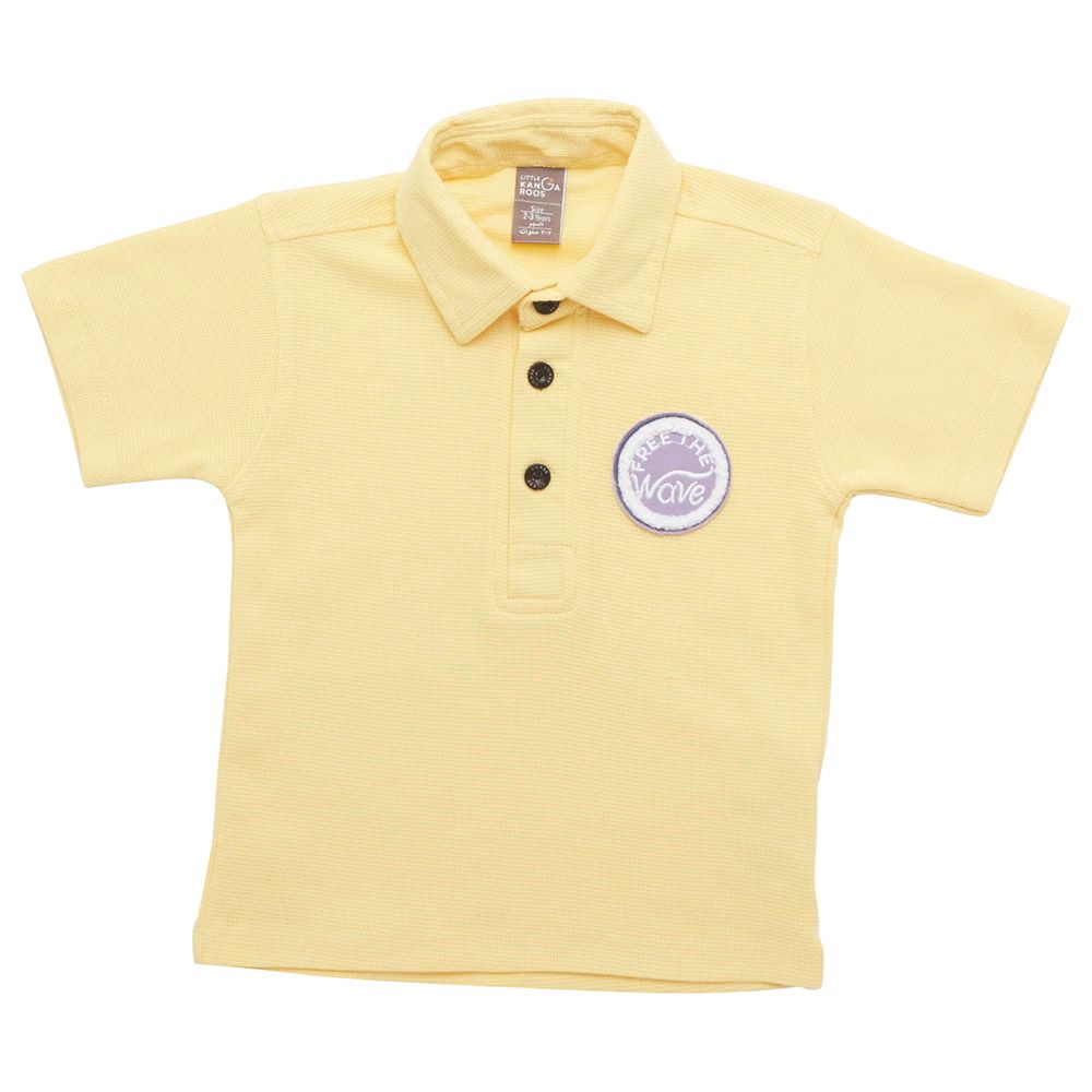 Little Kangaroos - Boy Collar Neck Half Sleeve Polo T-Shirt - Yellow