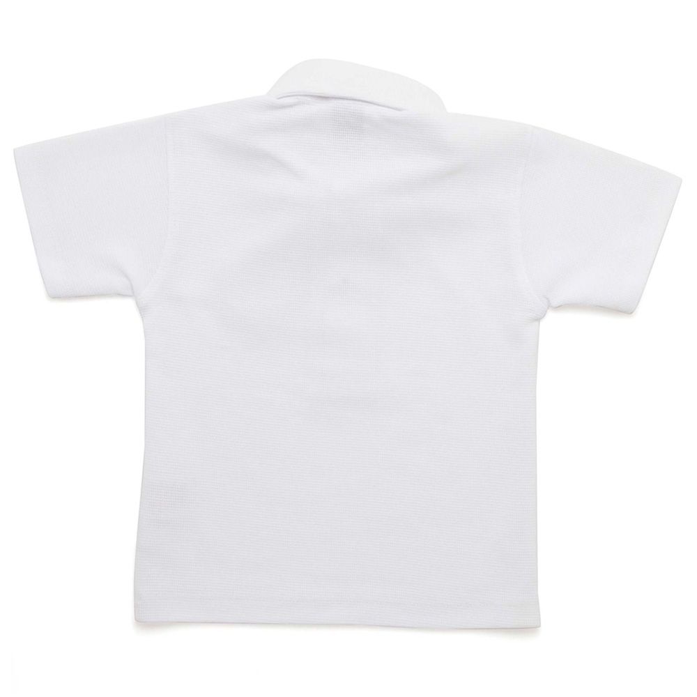 Little Kangaroos - Boy Collar Neck Half Sleeve Polo T-Shirt - White