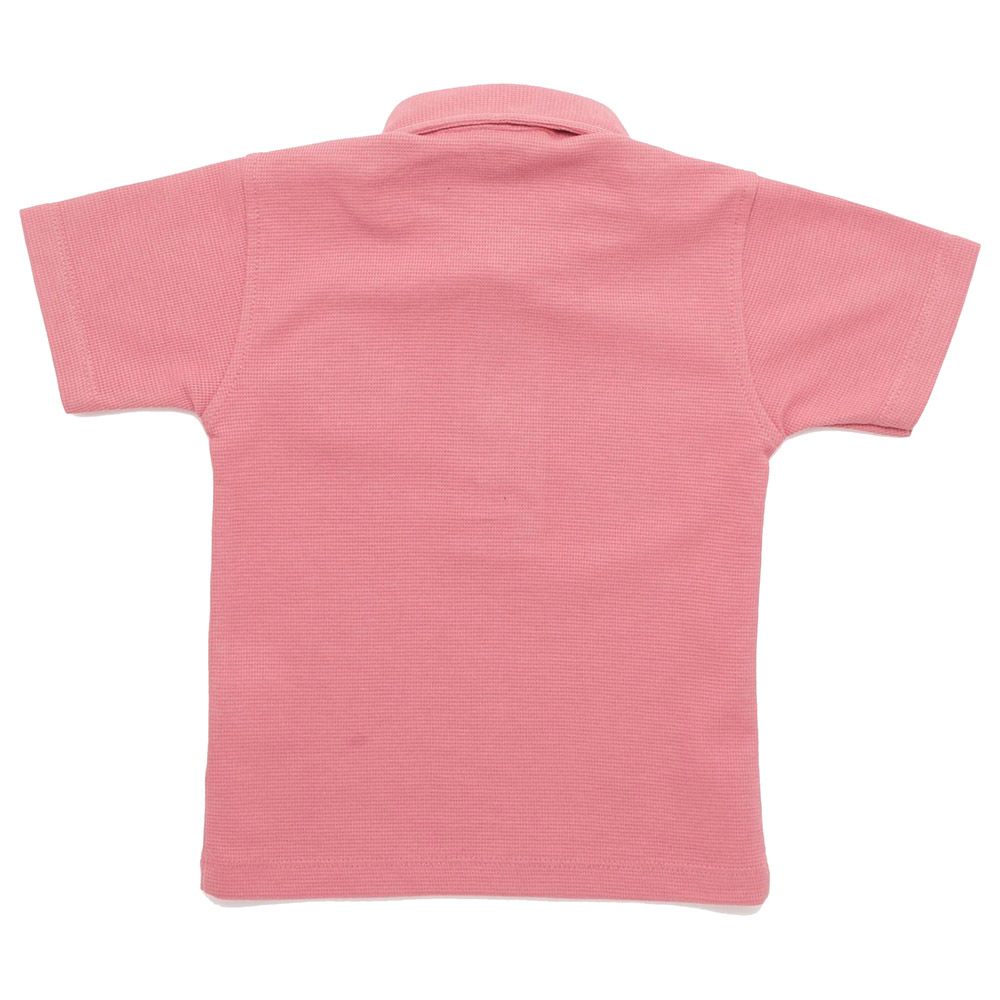 Little Kangaroos - Boy Half Sleeve Polo T-Shirt - Chalk Pink