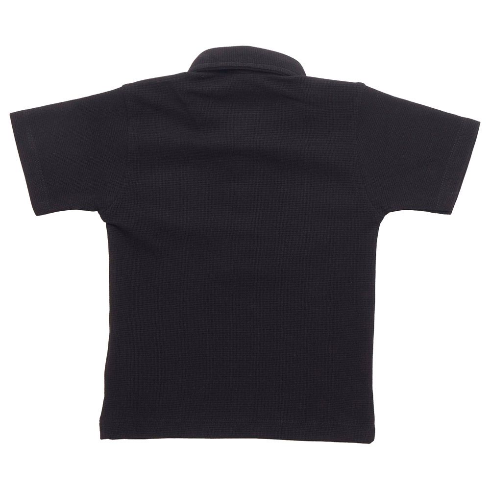 Little Kangaroos - Boy Collar Neck Half Sleeve Polo T-Shirt - Black