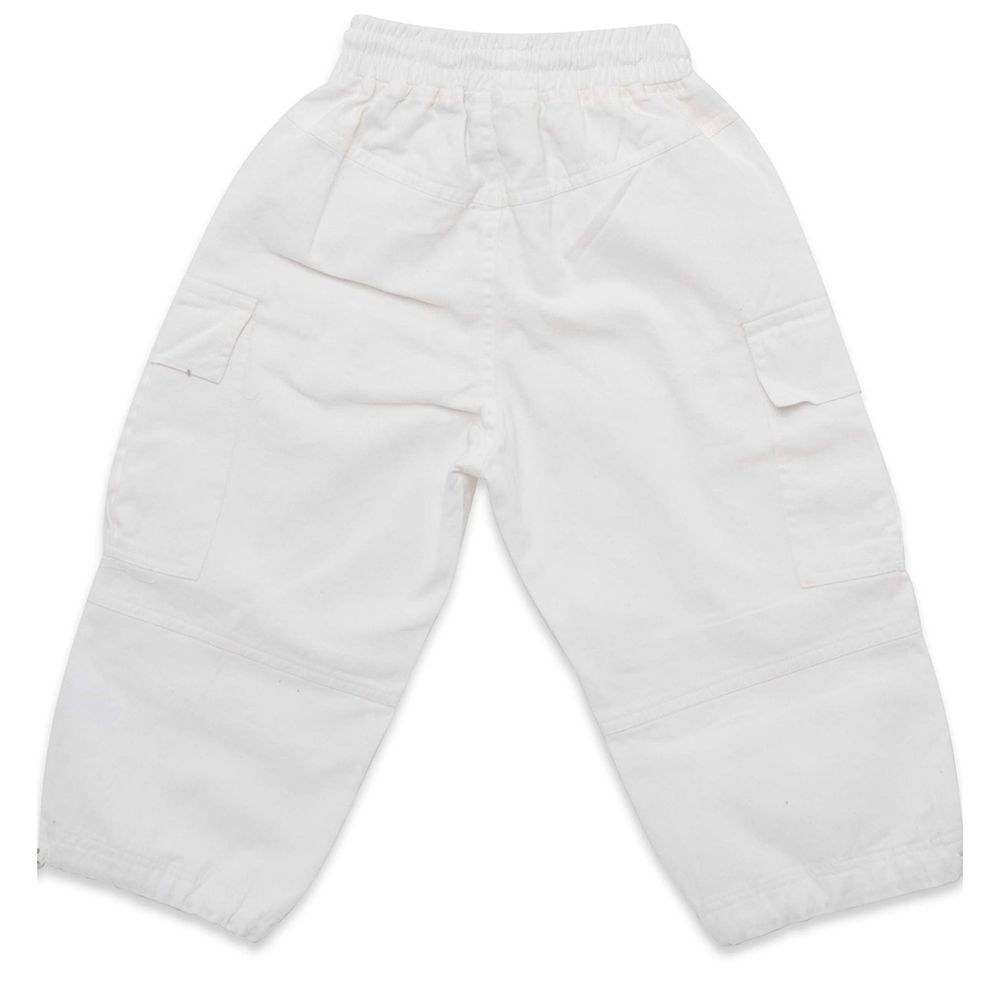 Little Kangaroos - Boy Full Elastic Parachute Pants - Ecru