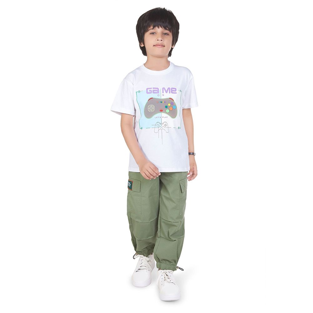 Little Kangaroos - Boy Full Elastic Parachute Pants - Pista