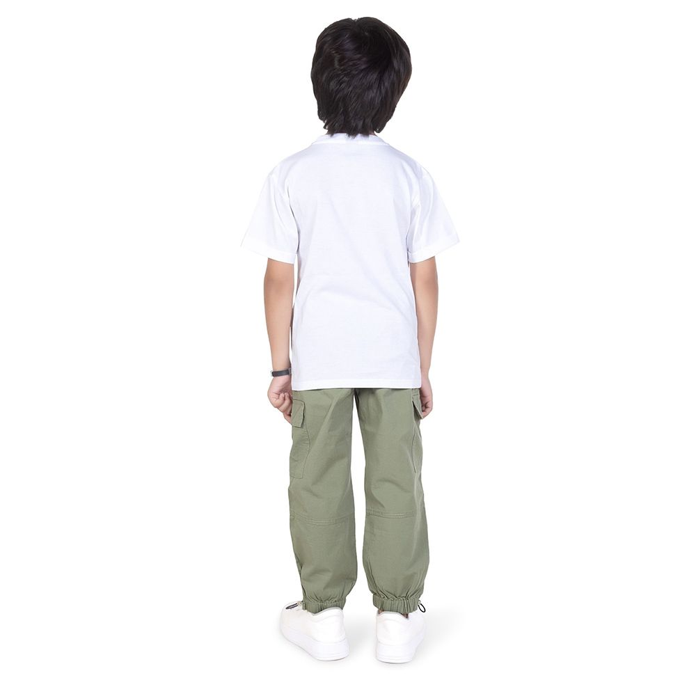 Little Kangaroos - Boy Full Elastic Parachute Pants - Pista