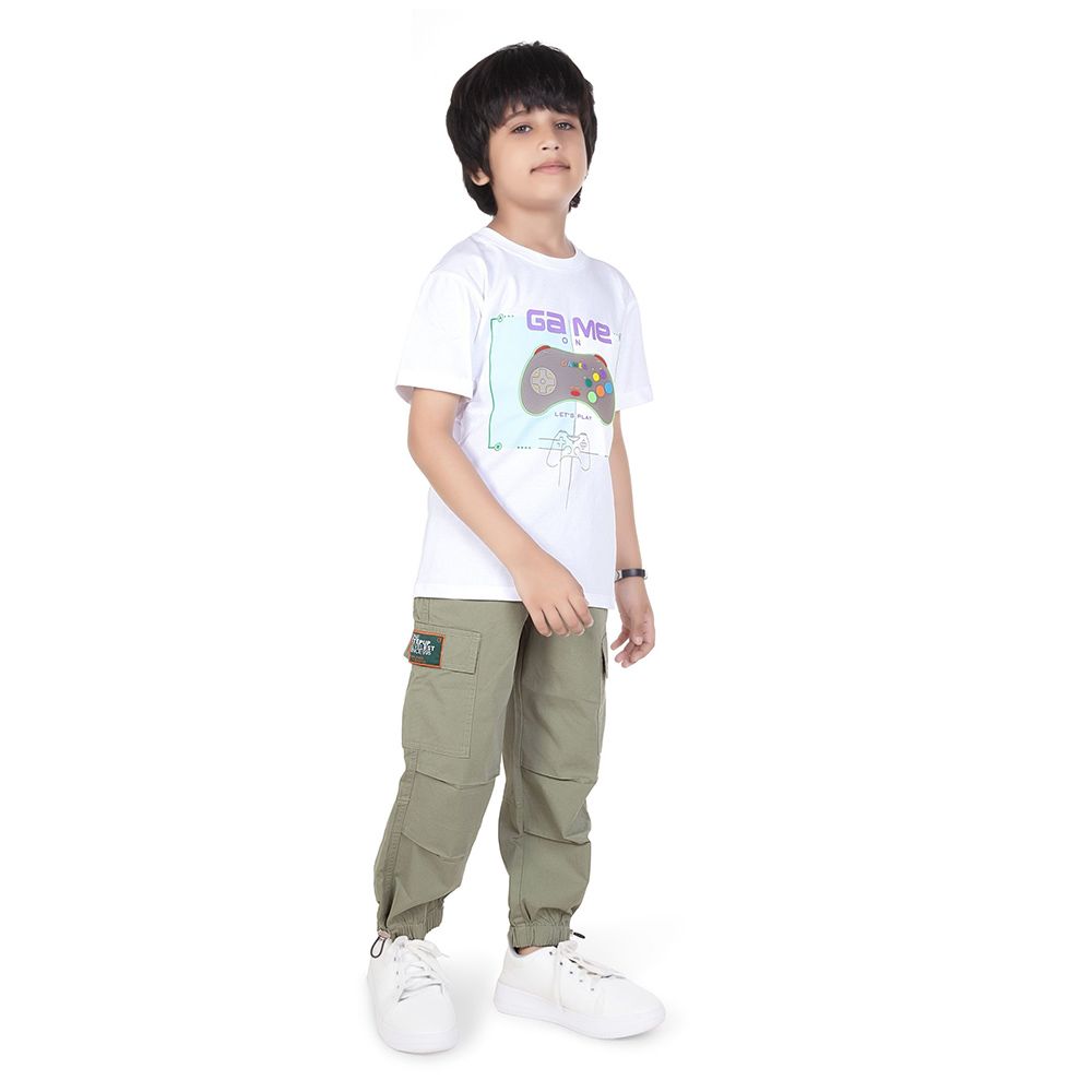 Little Kangaroos - Boy Full Elastic Parachute Pants - Pista