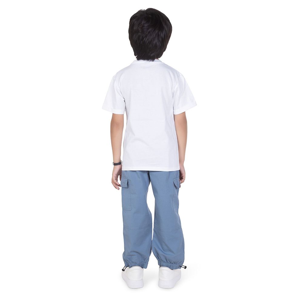 Little Kangaroos - Boy Full Elastic Parachute Pants - Blue