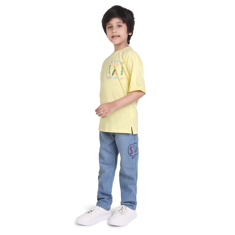 Little Kangaroos - Boy Semi Elastic Denim Jeans - Light Blue