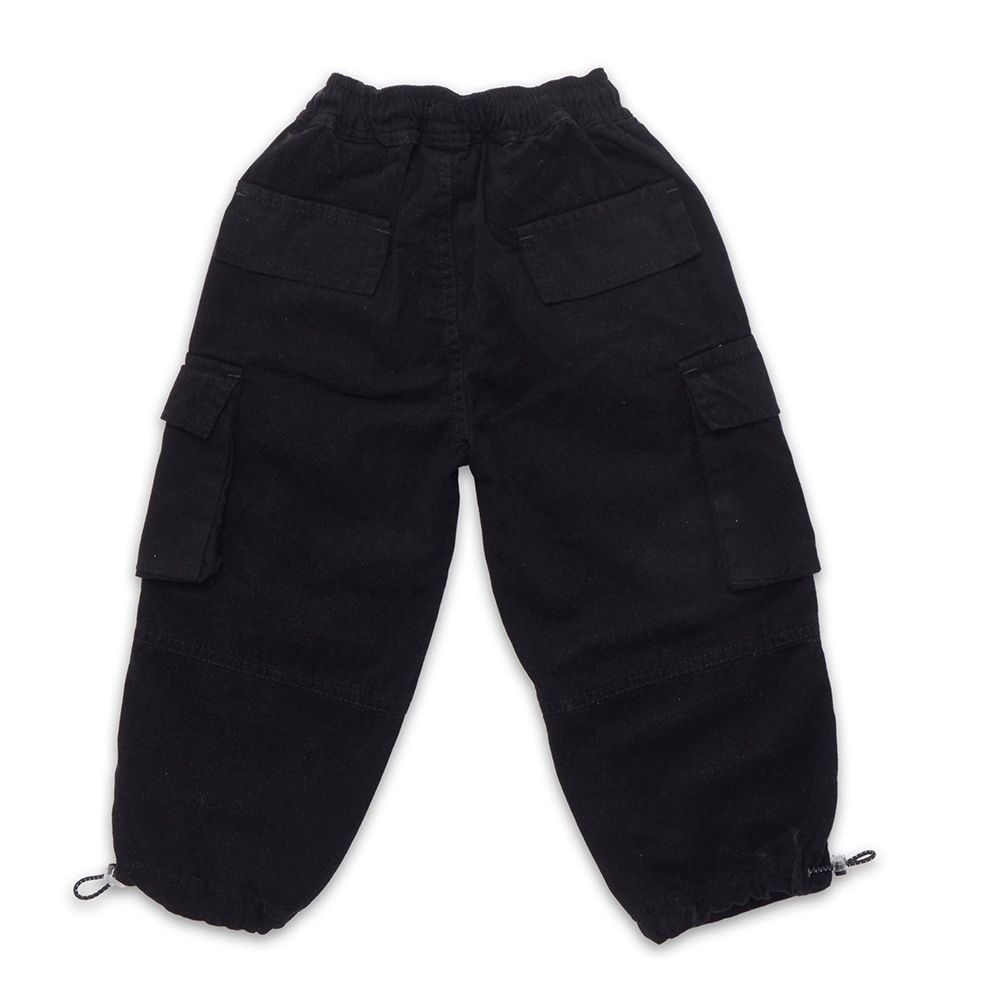 Little Kangaroos - Boy Full Elastic Parachute Pants - Black