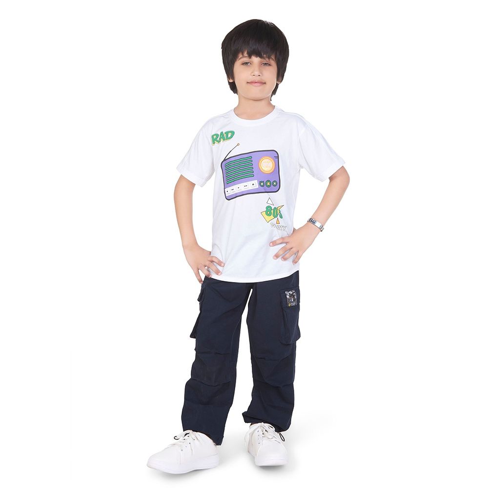 Little Kangaroos - Boy Full Elastic Parachute Pants - Navy