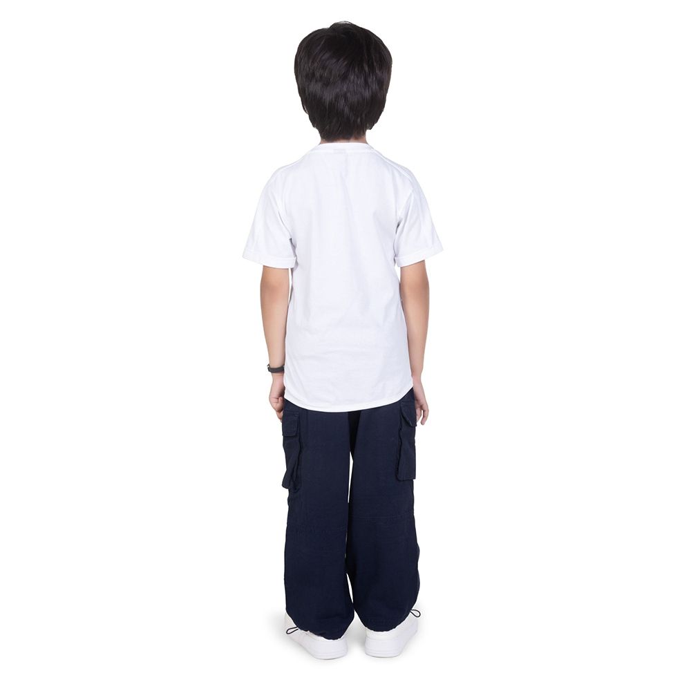 Little Kangaroos - Boy Full Elastic Parachute Pants - Navy