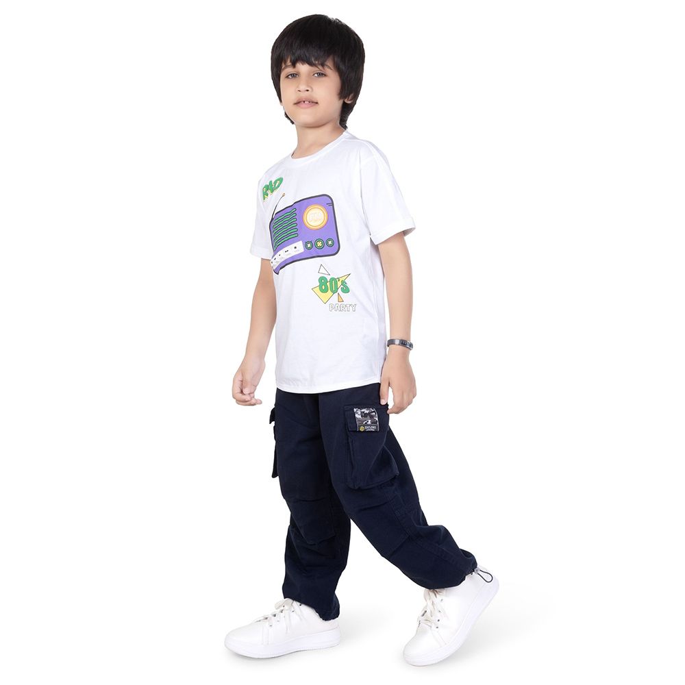 Little Kangaroos - Boy Full Elastic Parachute Pants - Navy