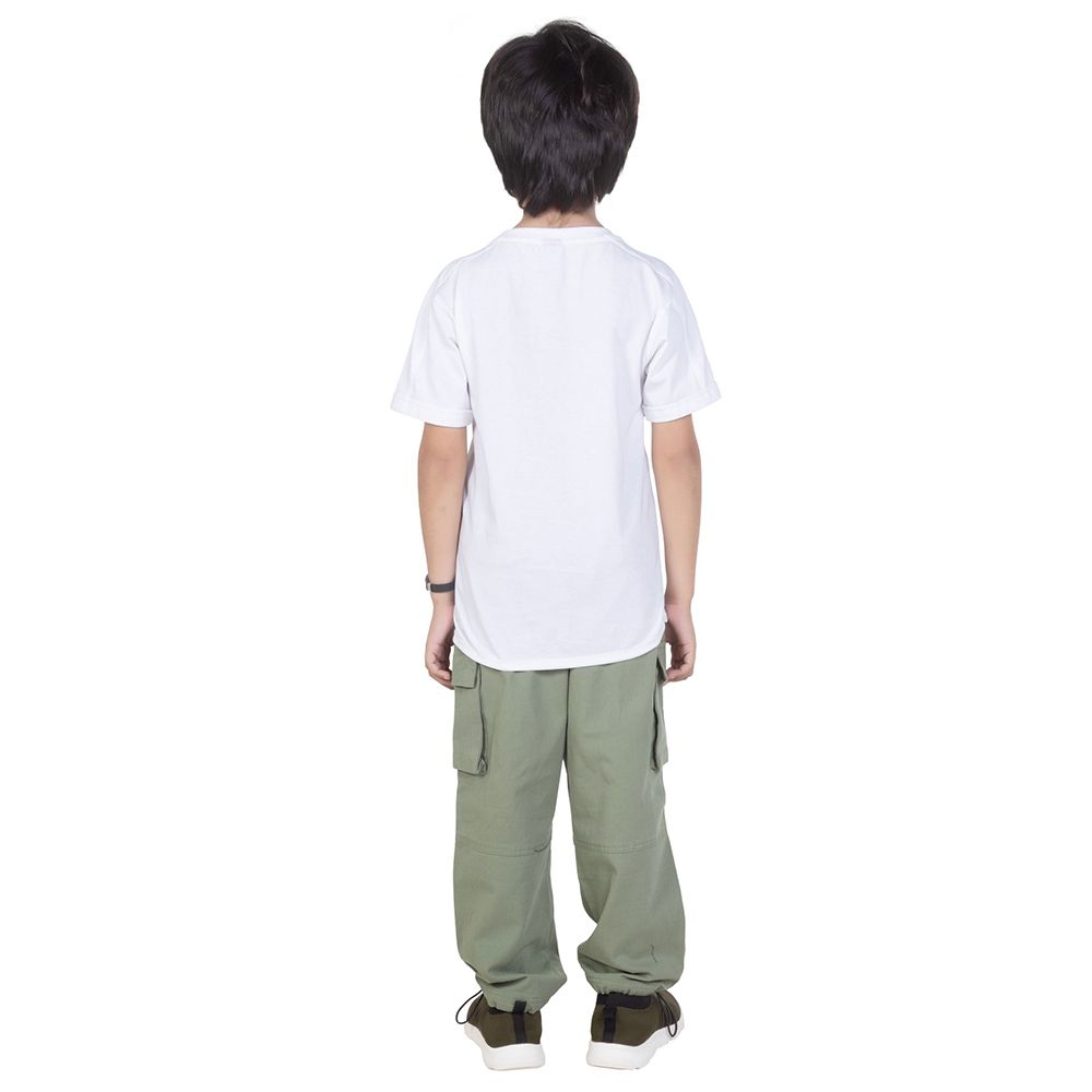 Little Kangaroos - Boy Full Elastic Parachute Pants - Light Green