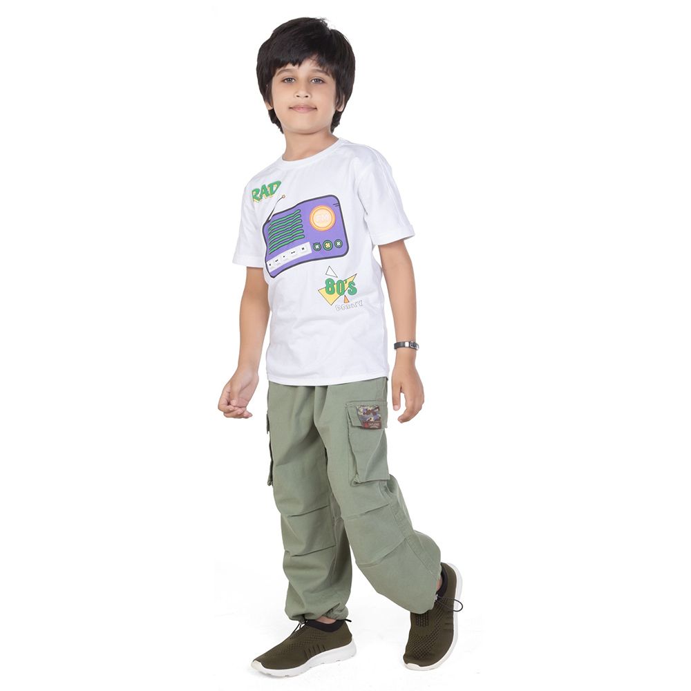 Little Kangaroos - Boy Full Elastic Parachute Pants - Light Green