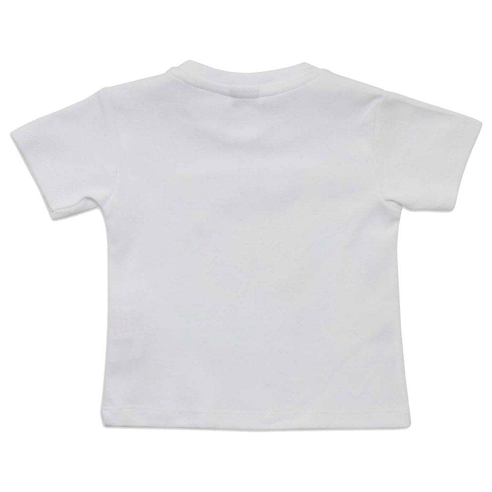 Little Kangaroos - Baby Boy Round Neck Printed T-Shirt - White