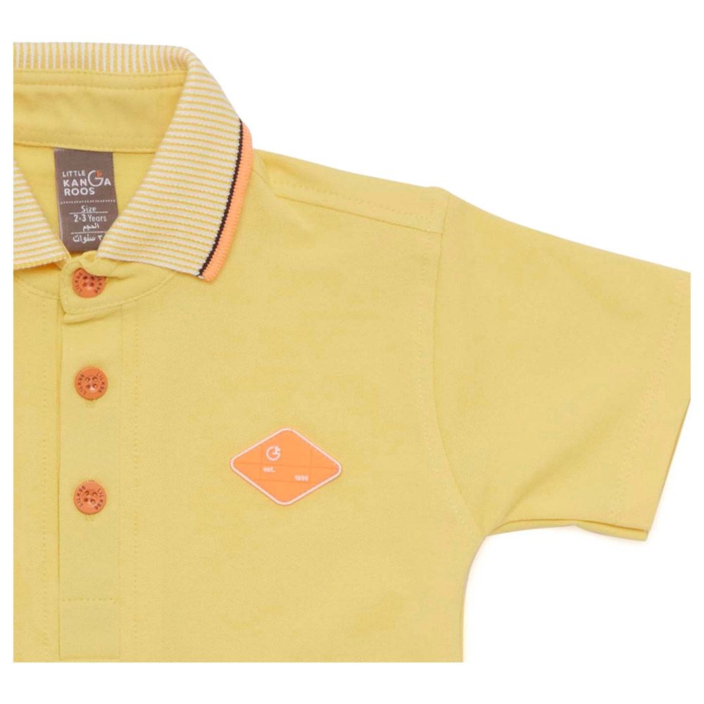 Little Kangaroos - Boy Half Sleeve Polo T-Shirt - Yellow