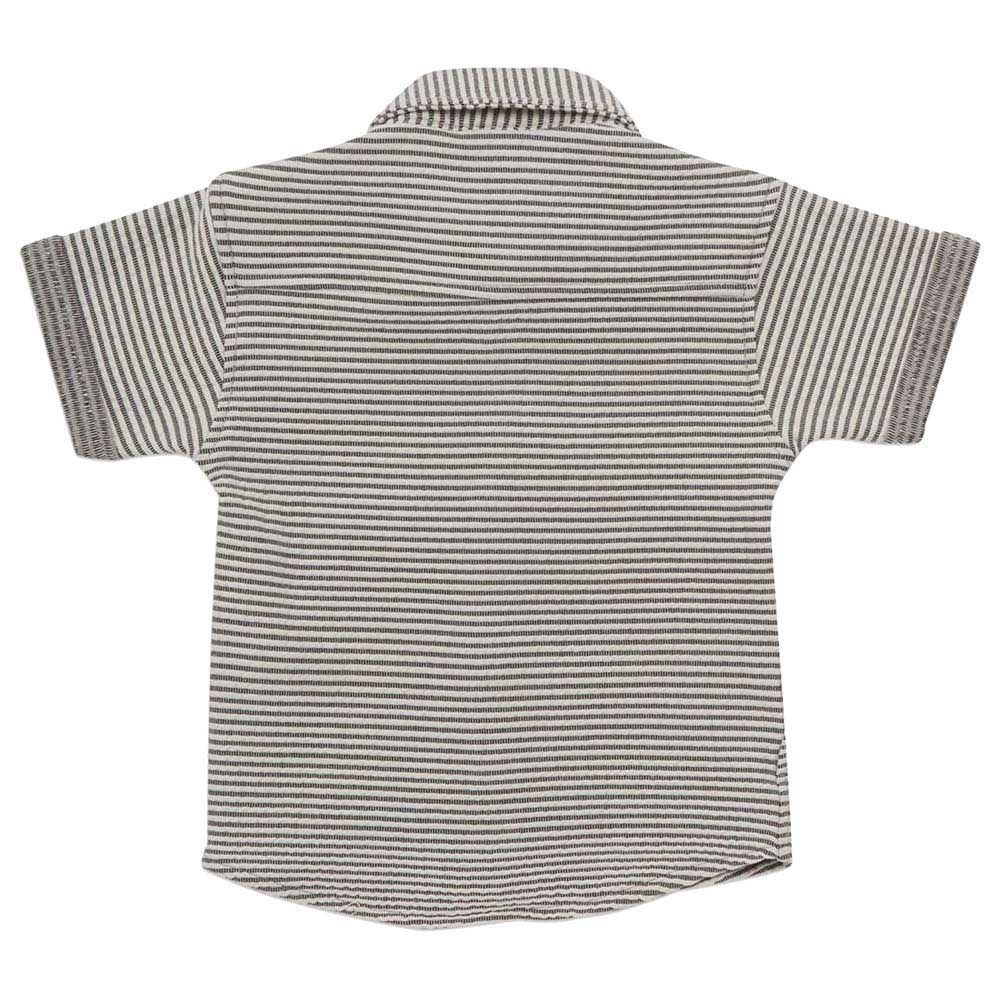 Little Kangaroos - Baby Boy Half Sleeve Striped Shirt - Black/White