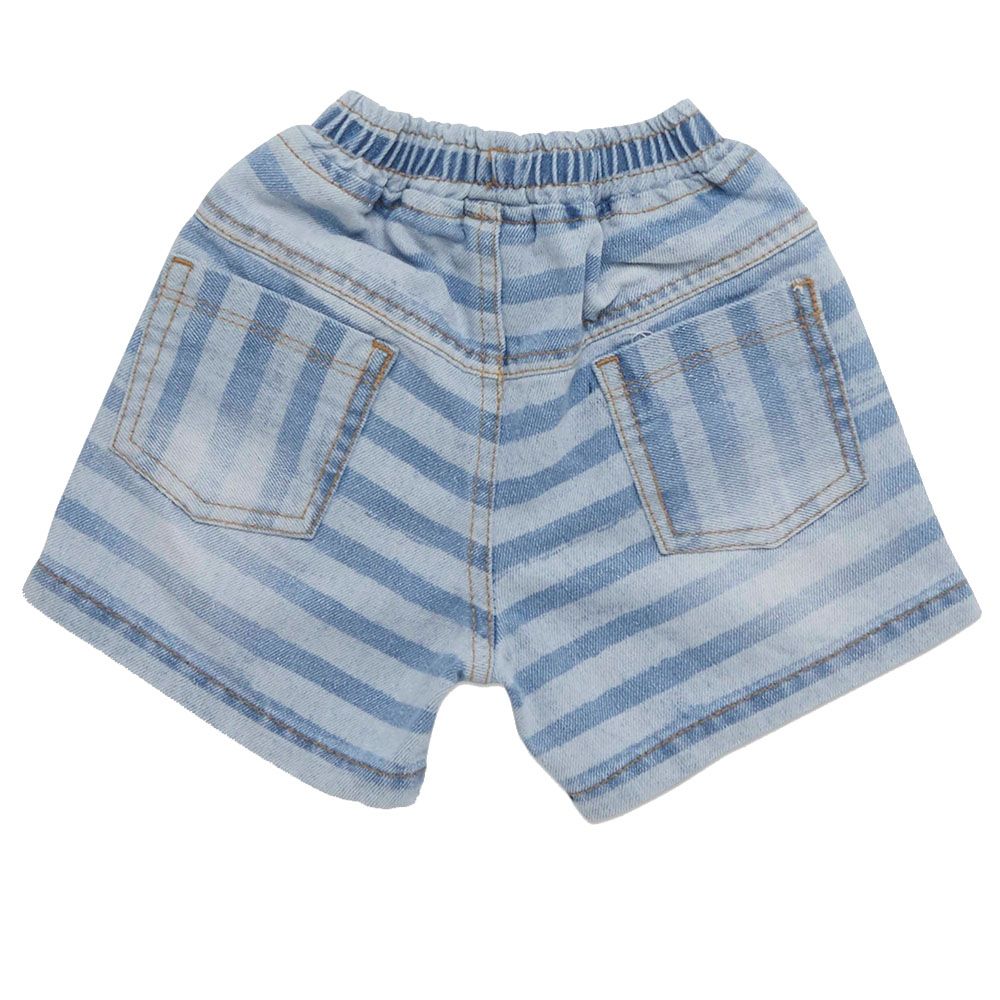 Little Kangaroos - Baby Boy Fully Elasticated Denim Shorts - Light Blue