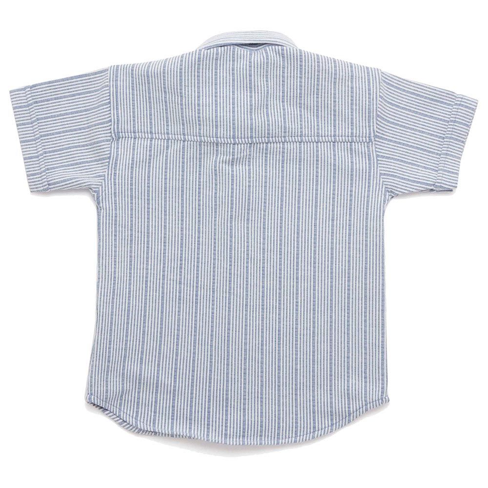 Little Kangaroos - Boy Collar Neck Half Sleeve Shirt - Light Blue